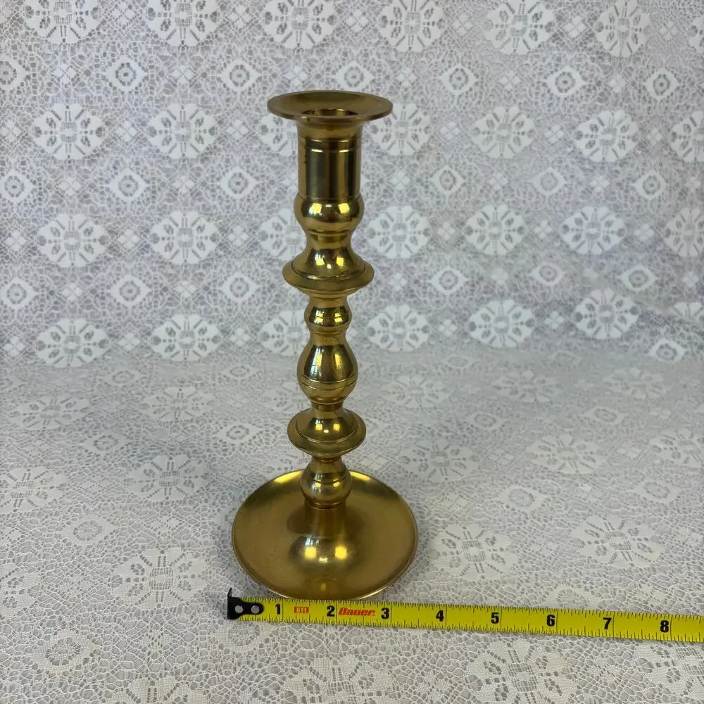 Vintage Japan Brass Candlestick Holder 9